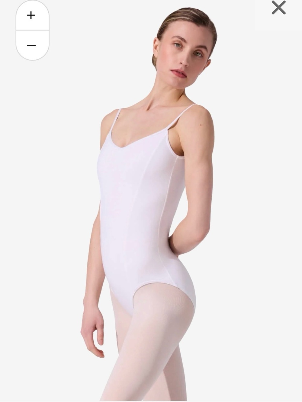 Women’s White Camisole Leotard - Ballet Basics